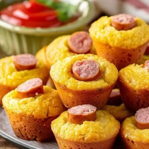 Mini Corn Dog Muffins serve