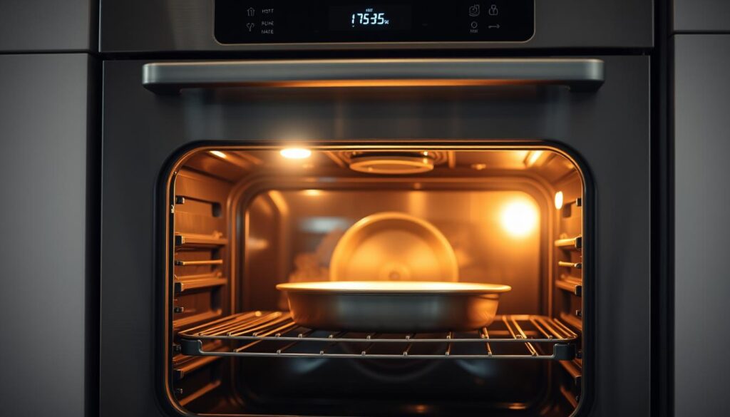 A stainless steel oven door, slightly ajar, revealing a bright, heated interior. The oven's control panel displays a set temperature, ready to receive a freshly prepared dish. Soft, indirect lighting casts a warm, inviting glow, hinting at the culinary delights to come. The scene evokes a sense of anticipation and preparation, setting the stage for a healthy, homemade meal. A stainless steel oven door, slightly ajar, revealing a bright, heated interior. The oven's control panel displays a set temperature, ready to receive a freshly prepared dish. Soft, indirect lighting casts a warm, inviting glow, hinting at the culinary delights to come. The scene evokes a sense of anticipation and preparation, setting the stage for a healthy, homemade meal.