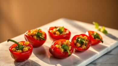 Garbanzo-Stuffed Mini Peppers