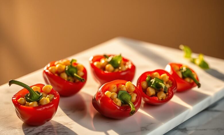 Garbanzo-Stuffed Mini Peppers