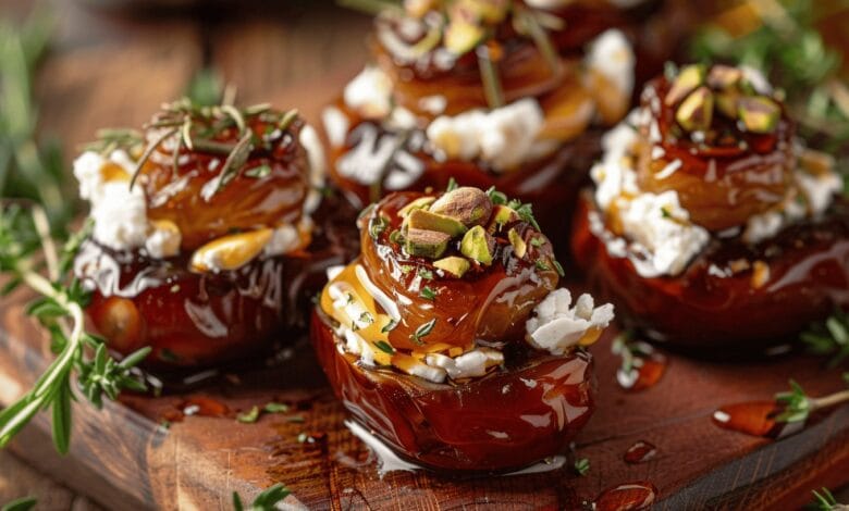 Goat cheese stuffed dates