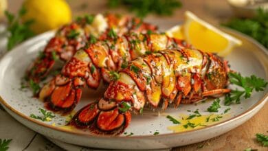 Lobster Tails with Garlic Lemon Butter Sauce
