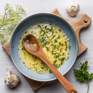 Make the Garlic Lemon Butter Sauce