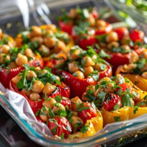 Stuff the Mini Peppers Garnish and Chill