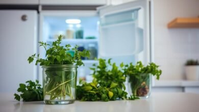 how to store fresh herbs in fridge