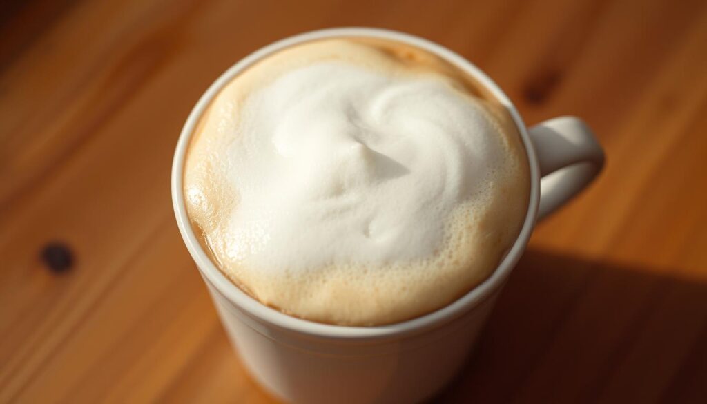 steamed milk foam