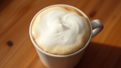 steamed milk foam