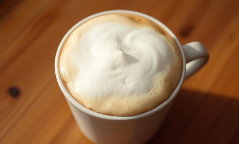 steamed milk foam
