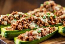 Beef Stuffed Zucchini Boats