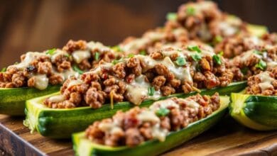 Beef Stuffed Zucchini Boats: A Tasty and Nutritious Dish 3 Beef Stuffed Zucchini Boats