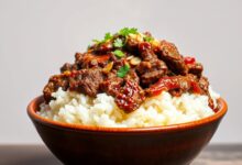 Korean Ground Beef and Rice Bowl