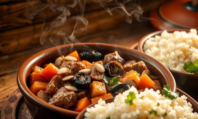 Lamb Tagine with Prunes and Almonds