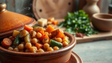 Vegetable Tagine with Chickpeas for Dinner 7 Vegetable Tagine with Chickpeas