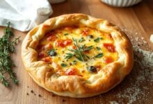 quiche lorraine with puff pastry