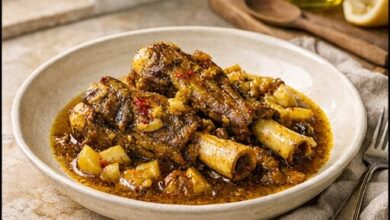 moroccan tangia — finished dish