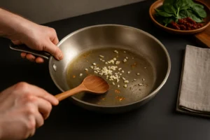 Creamy Tuscan Salmon preparation step 5