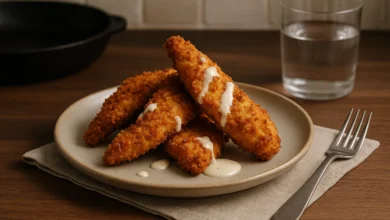 Air Fryer Chicken Tender finished dish